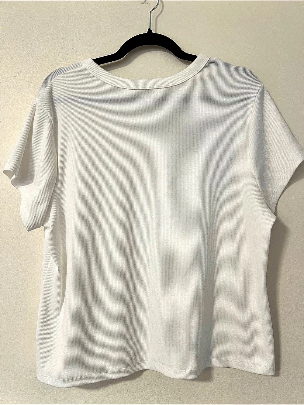 Old Navy Snug Ribbed T-Shirt White XXL